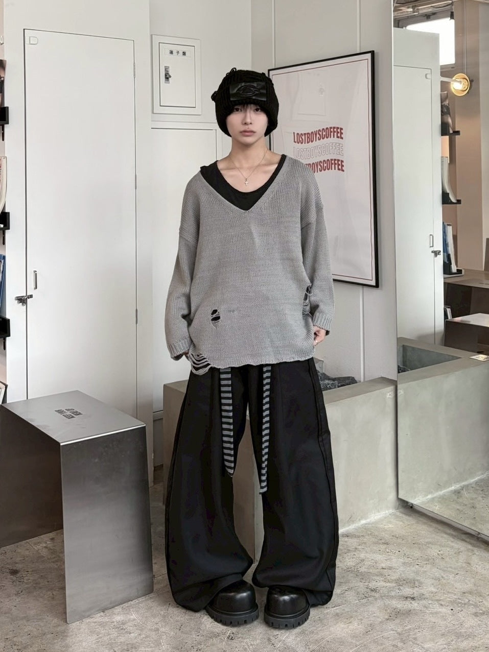 国際配送【LUV CODE】stripe scarf