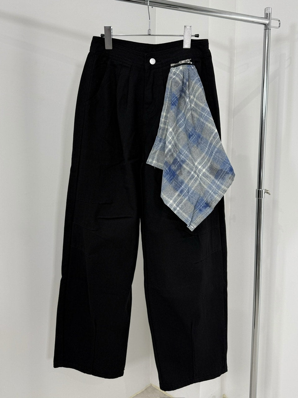 国際配送【Nerd out XU】waist scarf denim wide pants
