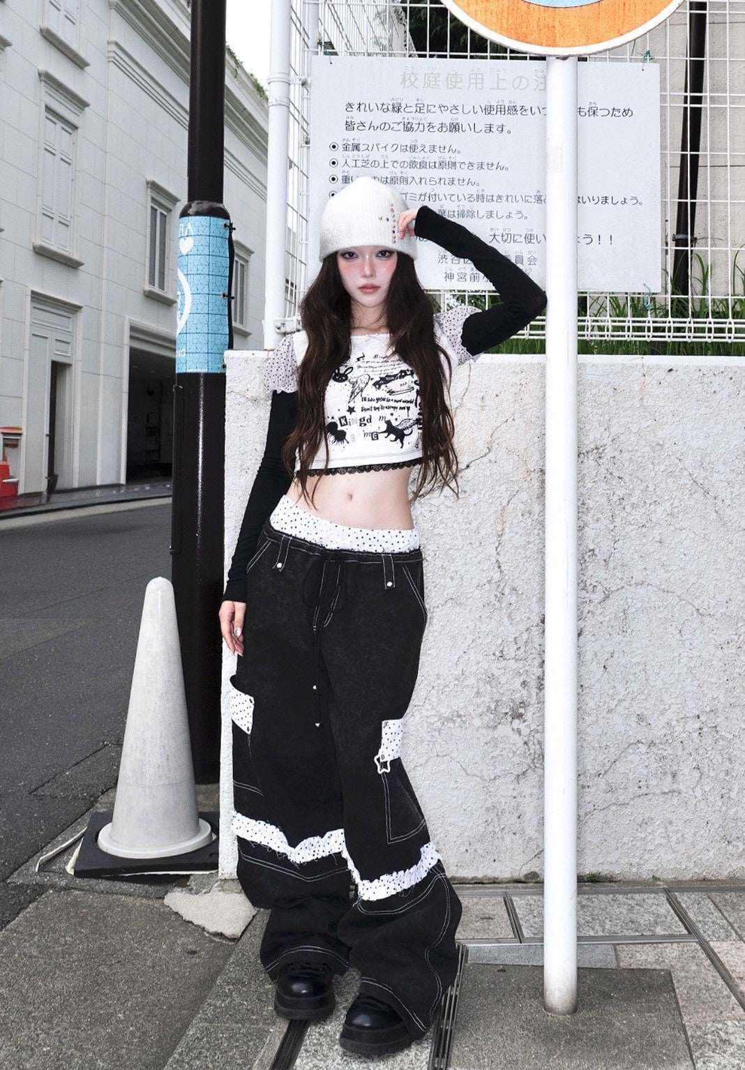 1/2 20:00発売【CHERRYQUIRI】graffy starry puffy sleeve