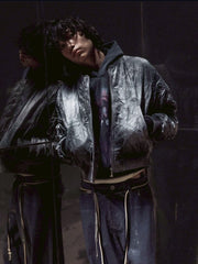 【The Boy Has No Patience】Knife-Cut Destruction Spray-Colored Sweatshirt / 【ザボーイハズノーペーシェンス】グラフィックスプレーカラープルオーバーパーカー