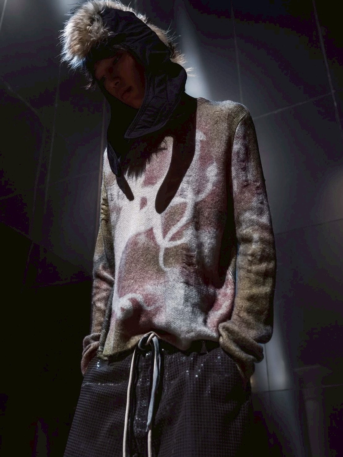 【The Boy Has No Patience】All-Over Textured Print Sweater / 【ザボーイハズノーペーシェンス】タイダイグラフィックセーター