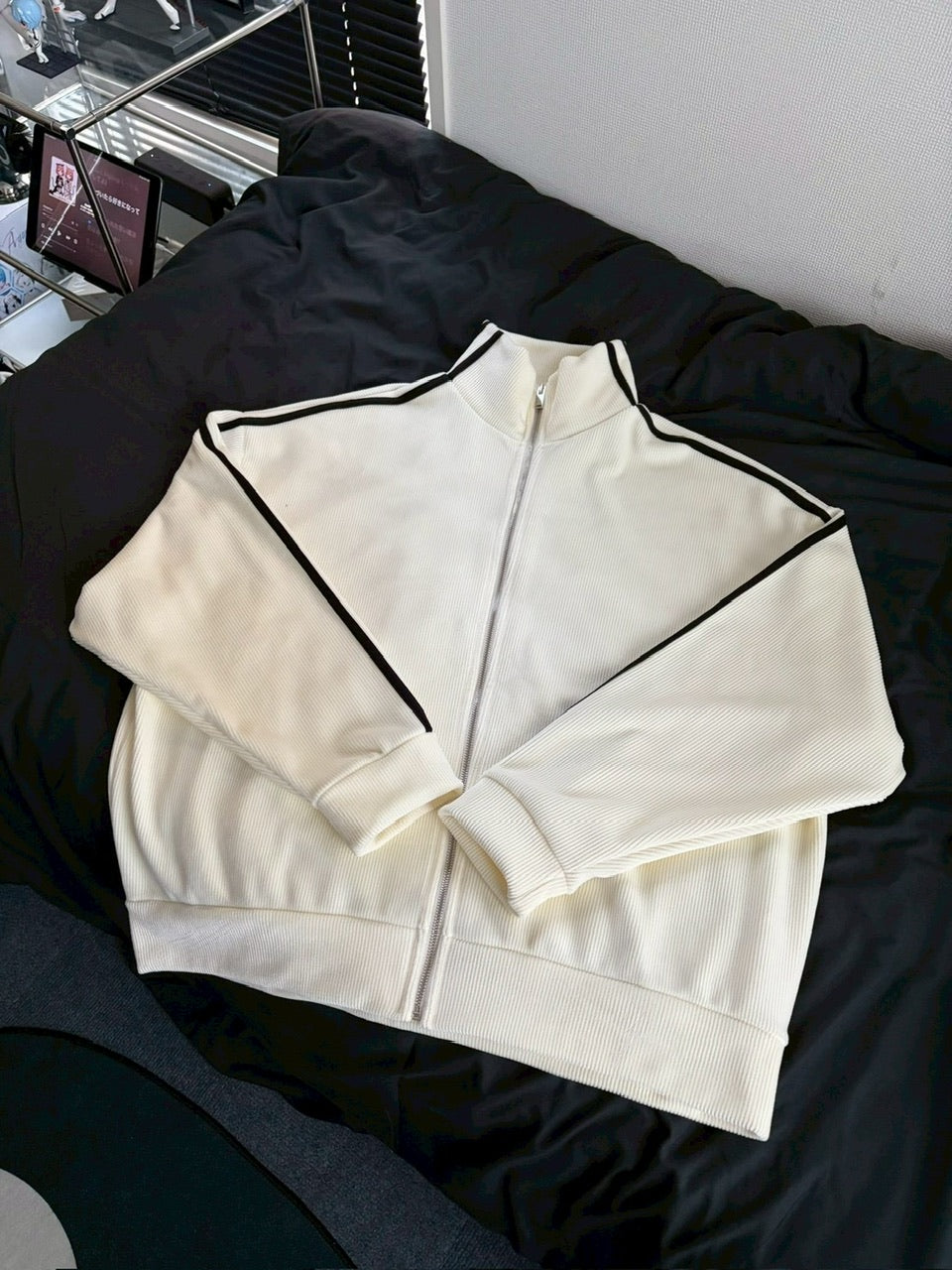 受注制【LUV CODE】velours track jacket (3color)