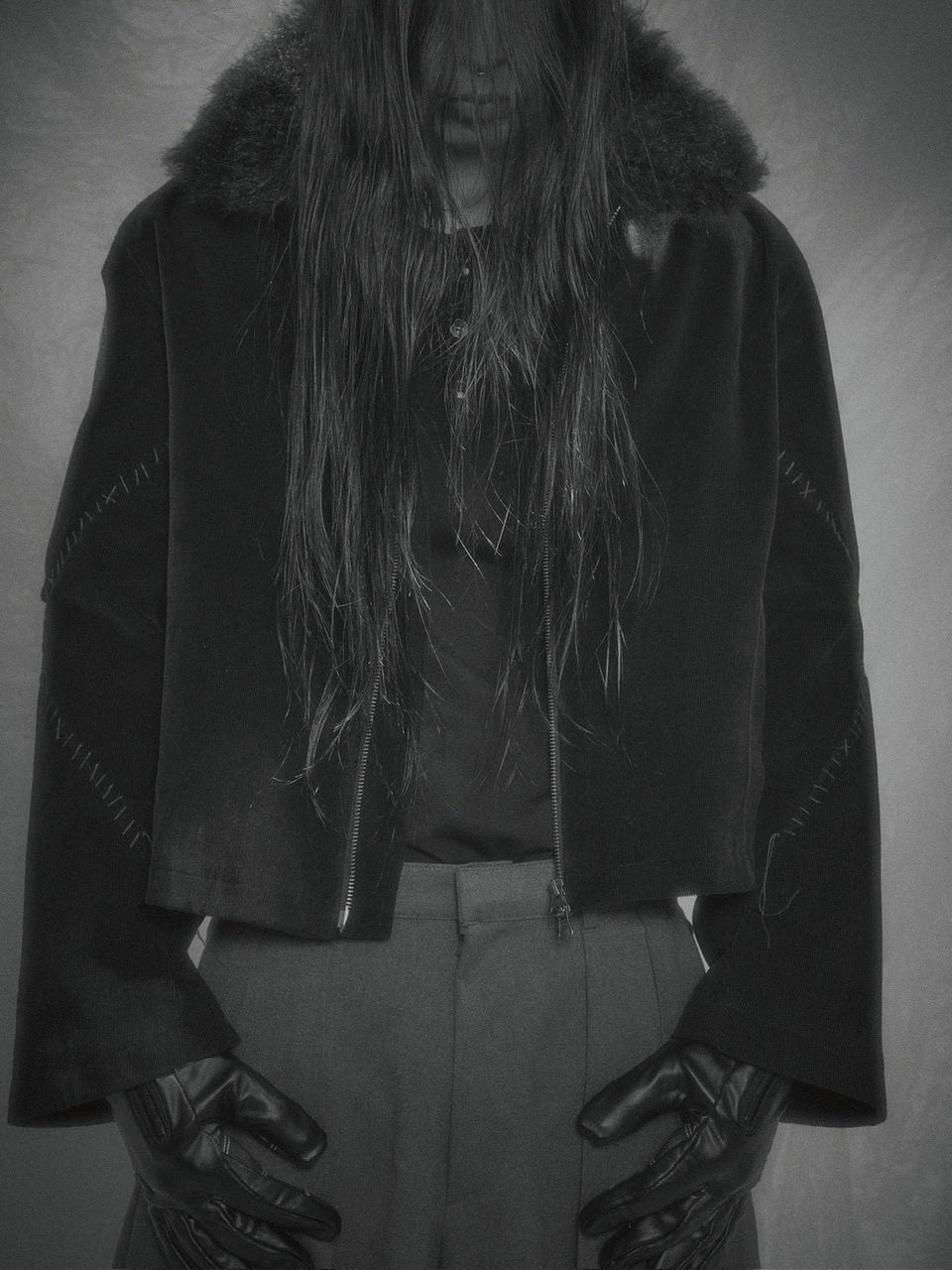 【SURGERY】Surgery sutured fur trimming jacket