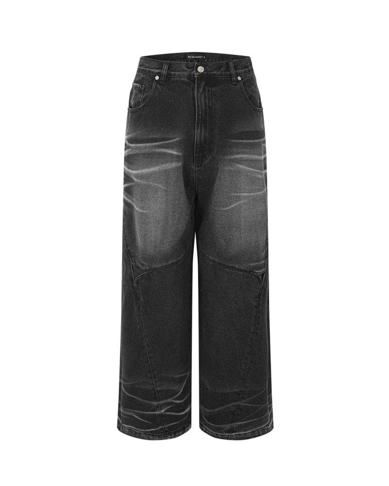 【SURGERY】surgery sutured wide denim pants
