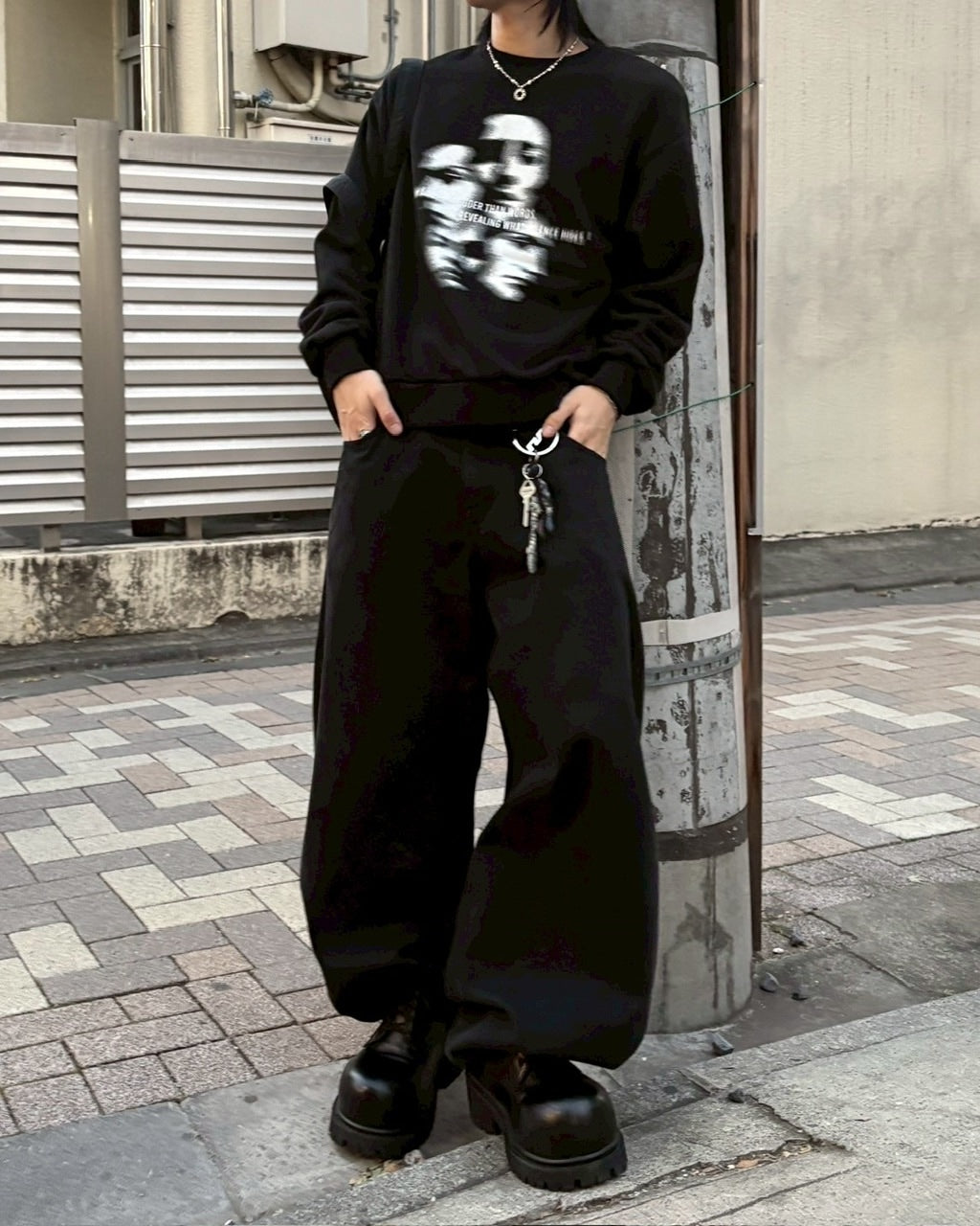 受注制【nmtc +】face sweat shirts / 【エヌエムティーシープラス】フェイススウェットシャツ (2color)