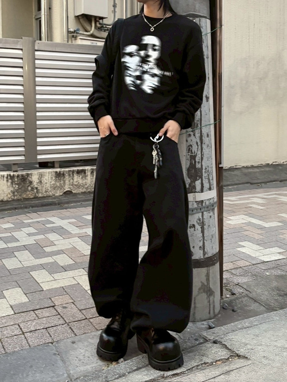 受注制【nmtc +】face sweat shirts / 【エヌエムティーシープラス】フェイススウェットシャツ (2color)
