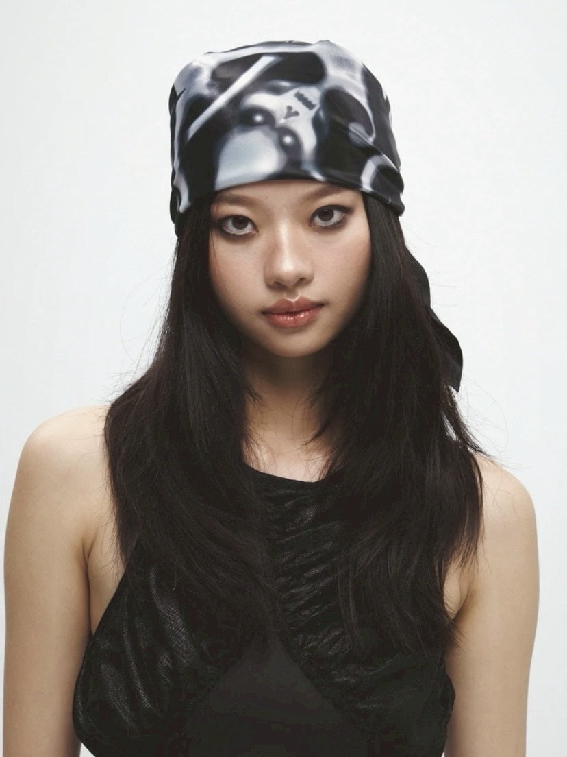 【DND4DES】Skeleton Note Headscarf /【ディーエヌディーフォーデス】グラフィックデザインスカーフ