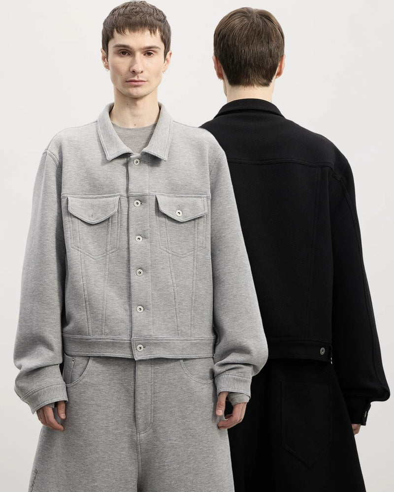 【DND4DES】Wool Knitted Jacket /【ディーエヌディーフォーデス】シンプルポケットカラージャケット