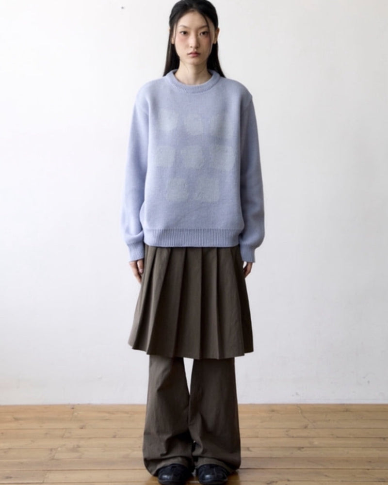 【THECOLDESTMOMENT】TCM skirt layered pants