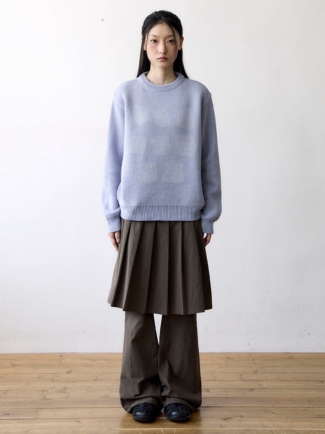 【THECOLDESTMOMENT】TCM skirt layered pants