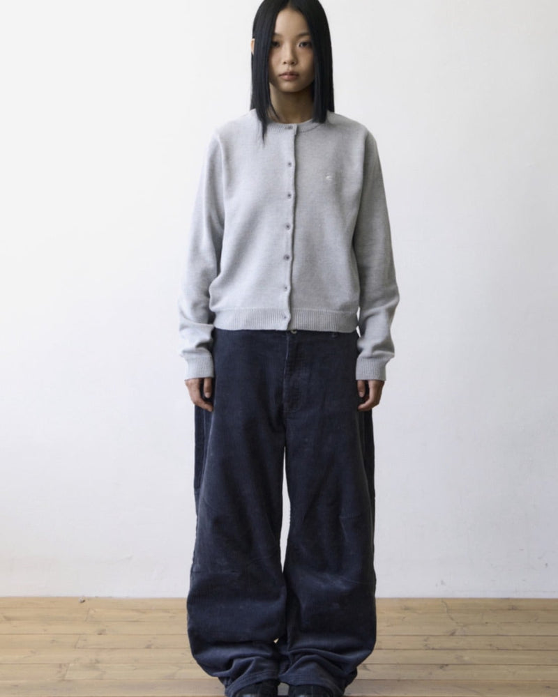 【THECOLDESTMOMENT】TCM mini logo knit cardigan