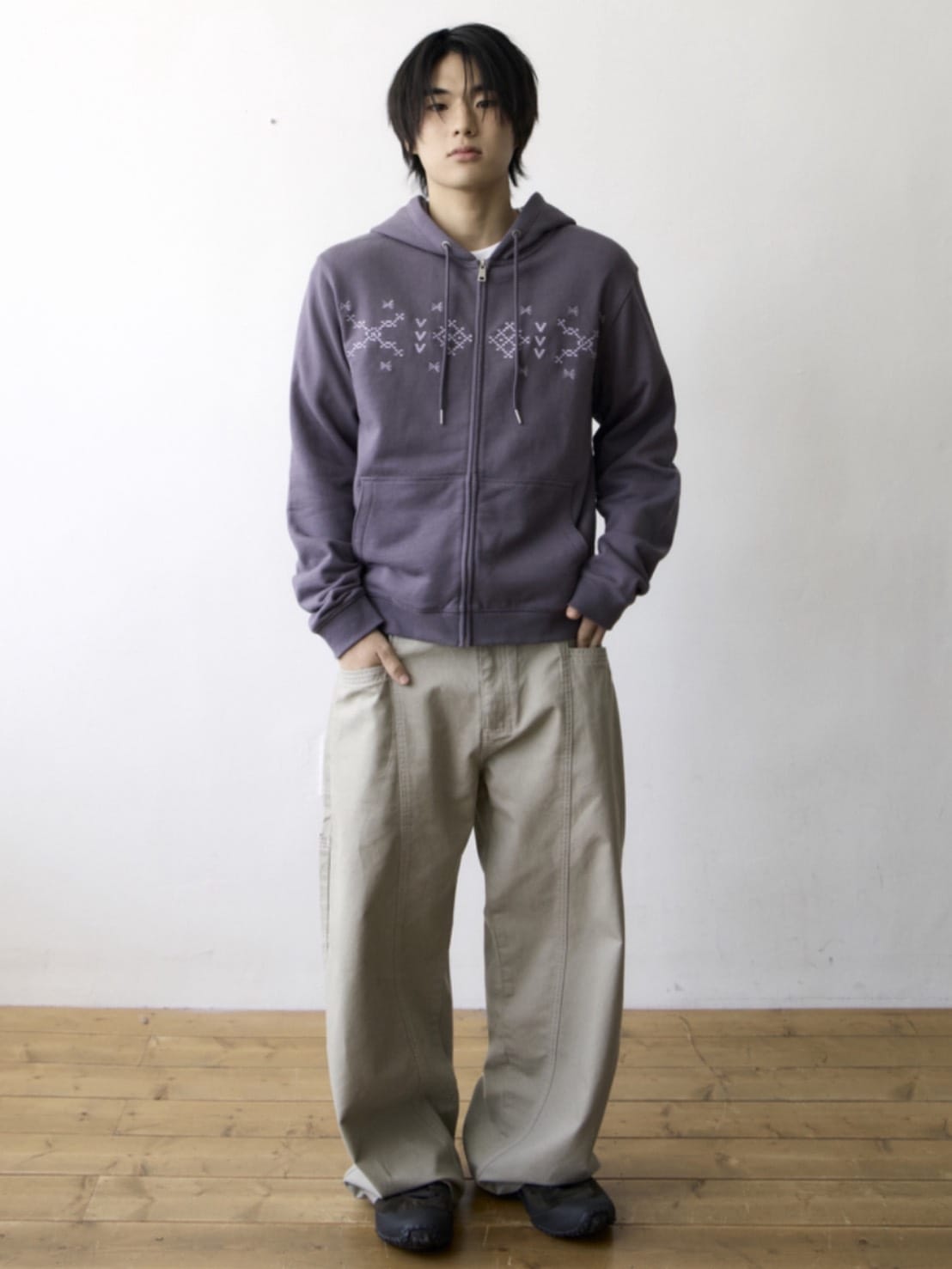 【THECOLDESTMOMENT】TCM nordic hooded zip-up