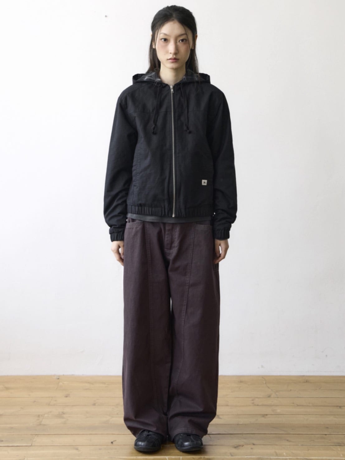 【THECOLDESTMOMENT】TCM mini logo active jacket