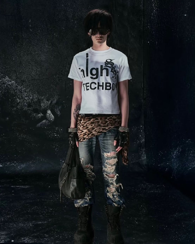 【Cozy world Wide】"BBY TECHB0Y" T SHIRT / 【コージーワールドワイド】ロゴグラフィック半袖Tシャツ