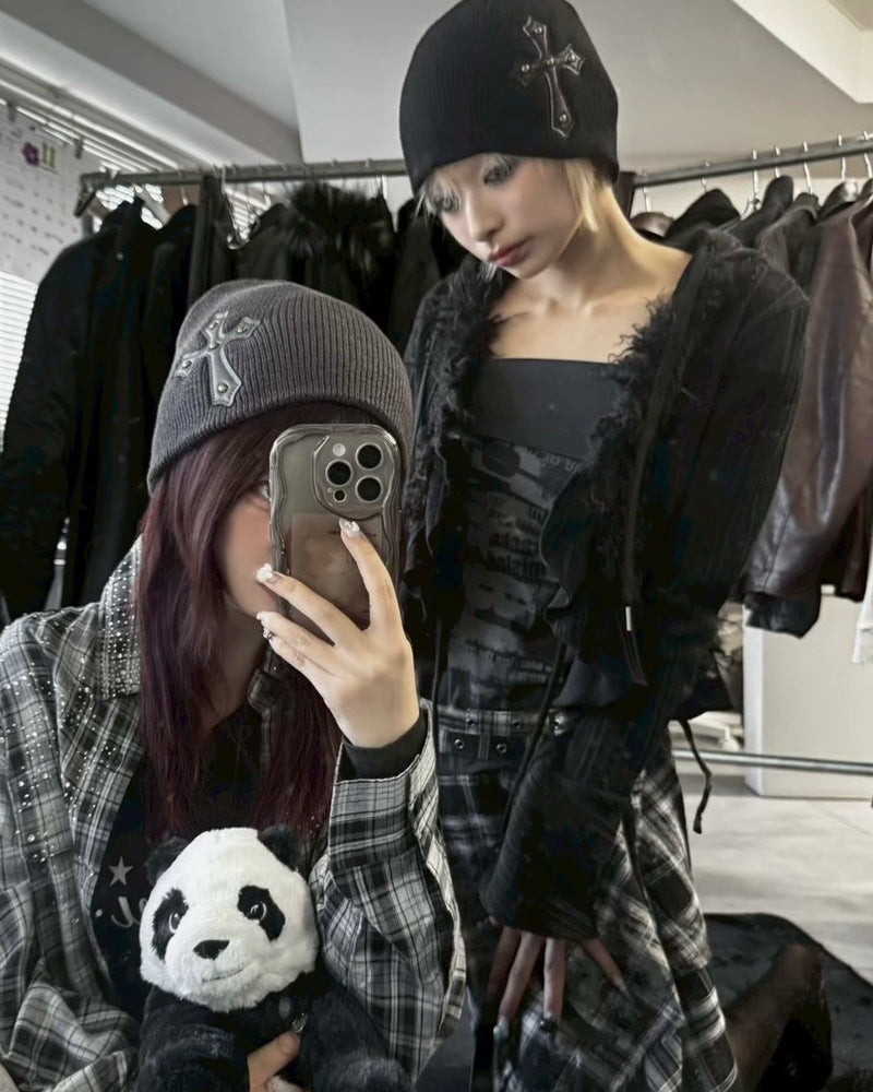 受注制【Never mind the XU】cross beanie / 【ネバーマインドザエックスユー】クロスビーニー (6color)