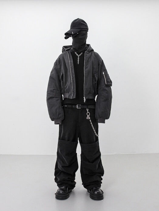 【roaringrad】WASHED HOOD BOMBER