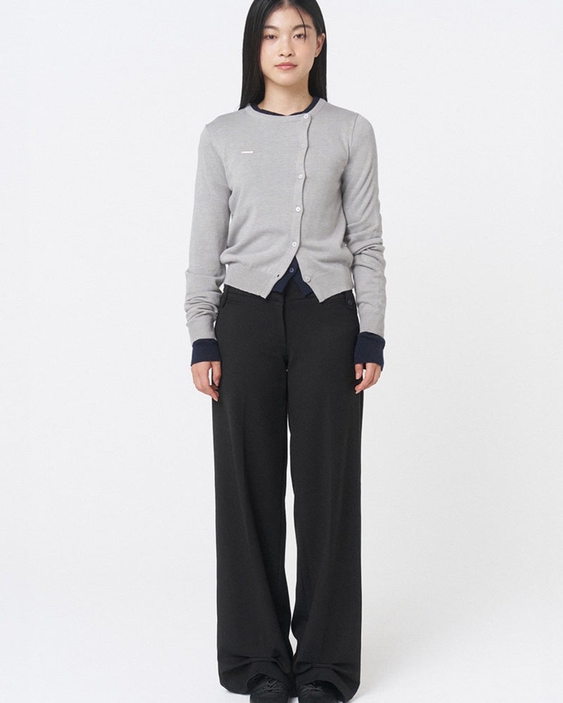 【Miseki seoul】Unbalanced knit cardigan