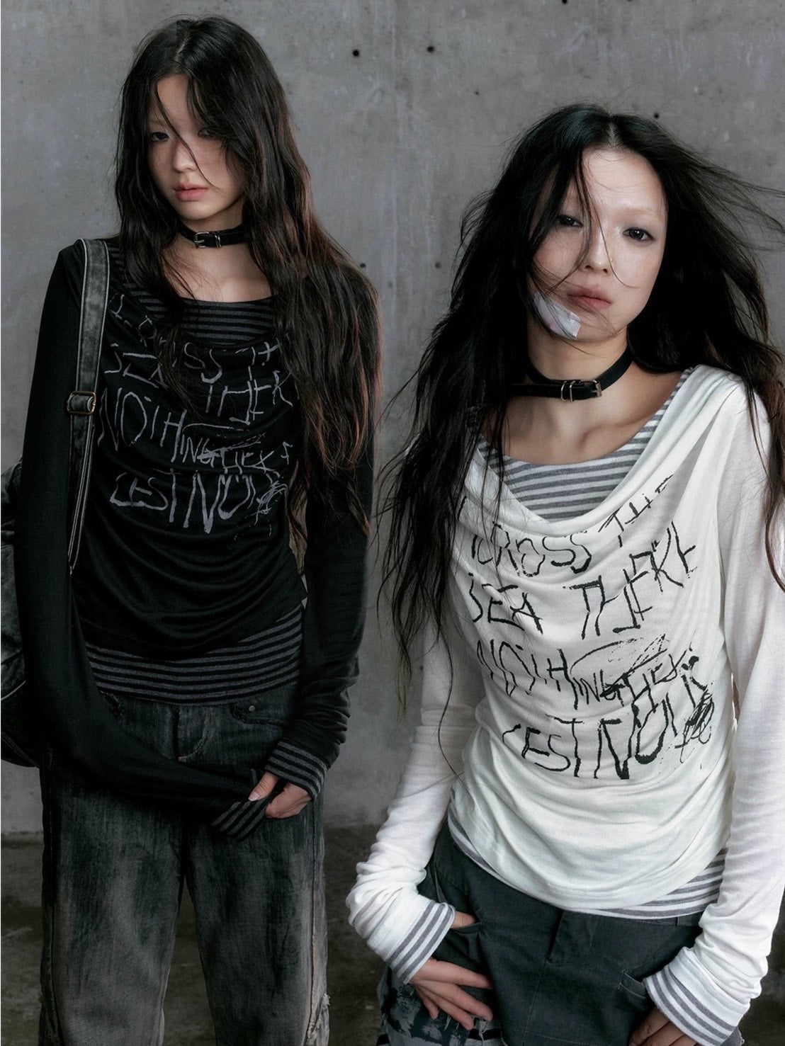 【Cest Nous】Border Patchwork T-Shirt