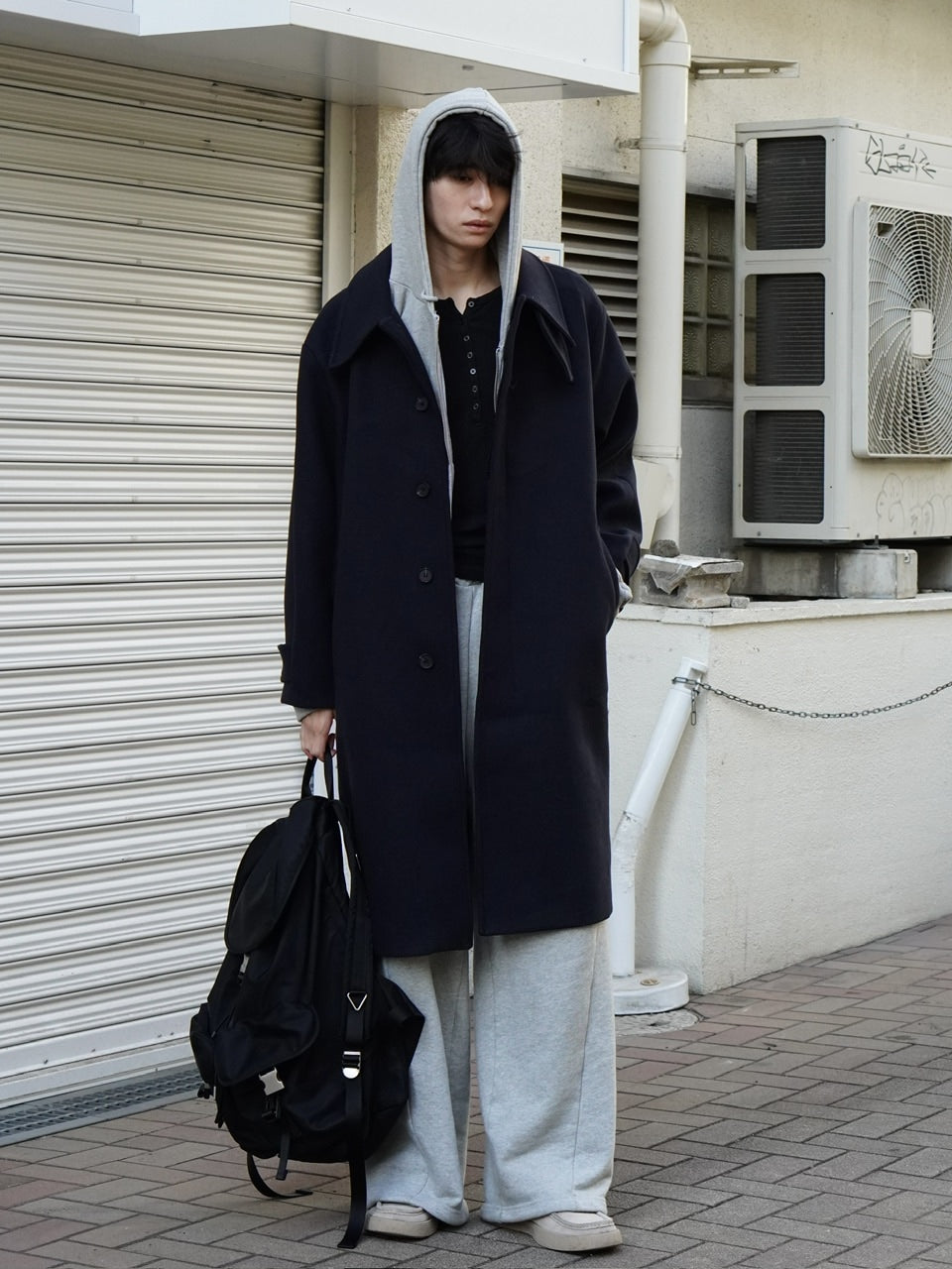 東京店WEB限定受注制【Chikashitsu +】balmacaan coat / 【チカシツプラス】バルマカーンコート (3color)