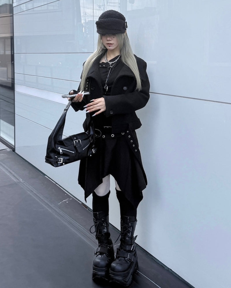 受注制【nmtc +】Eyelet midi skirt / 【チカシツプラス】アイレットミディアムスカート (2color)