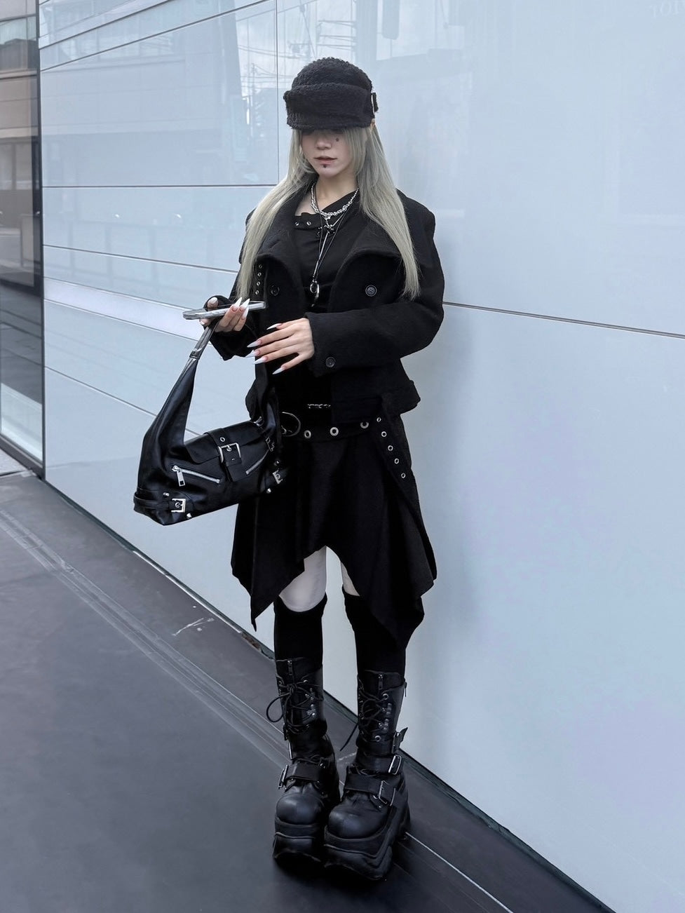 受注制【nmtc +】Eyelet midi skirt / 【チカシツプラス】アイレットミディアムスカート (2color)