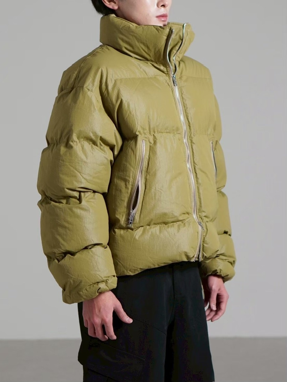 受注制【Chikashitsu +】cropped puffer jacket / 【チカシツプラス】クロップドパファージャケット (3color)