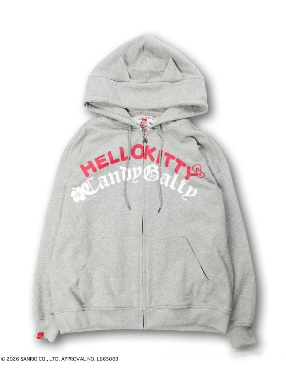 【GALFY×KITTY】仲子パーカー / 【ガルフィー×キティー】キティ猫耳ジップアップパーカー