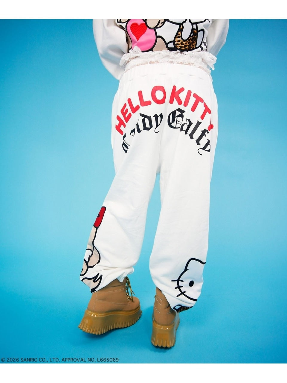 【GALFY×KITTY】仲子スウェパン / 【ガルフィー×キティー】キティスウェットパンツ