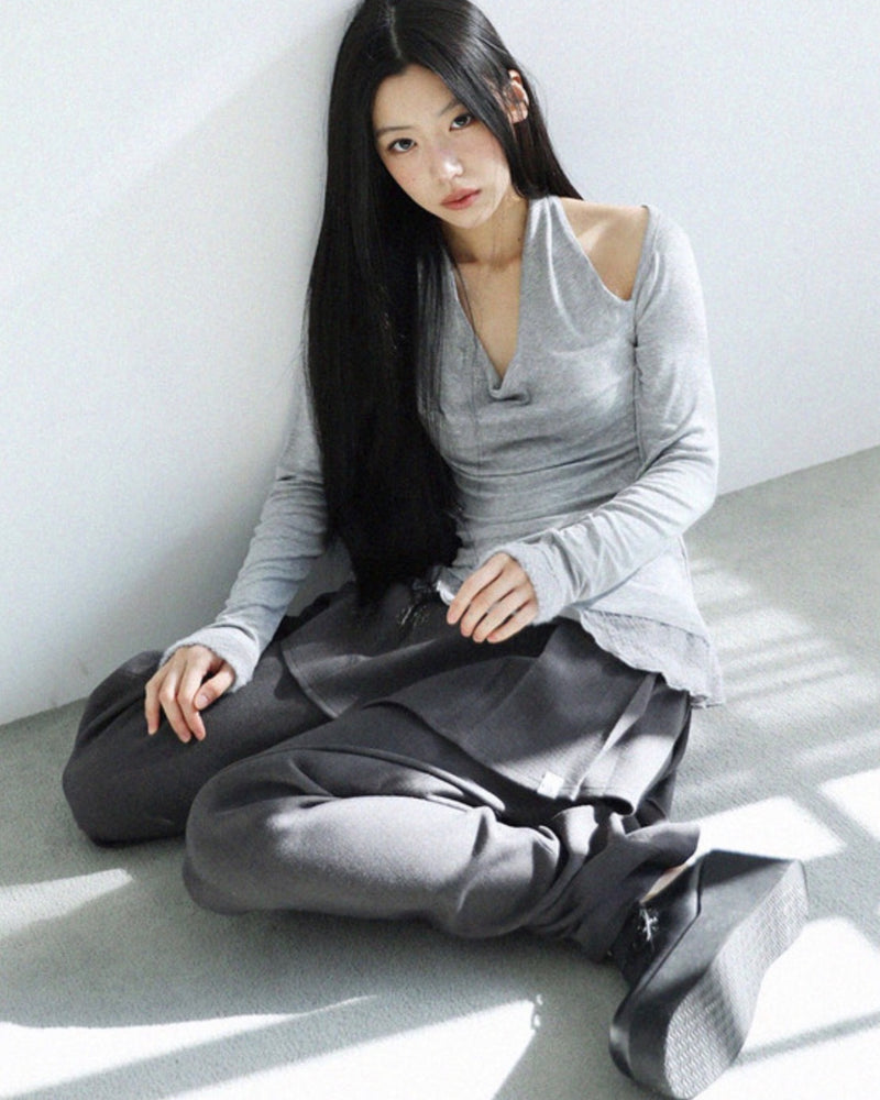 12/21 20:00 発売【Uglyshadow】TULIP LONG SKIRT PANTS