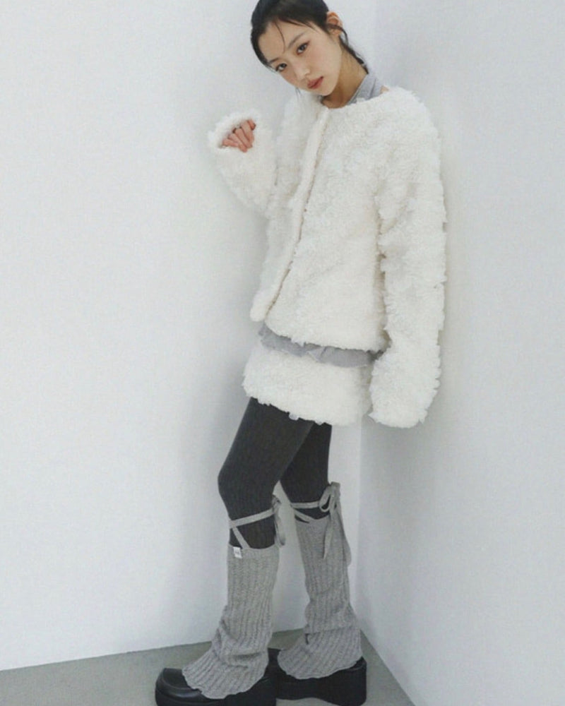12/21 20:00 発売【Uglyshadow】RUFFLED FUR MINI SKIRT