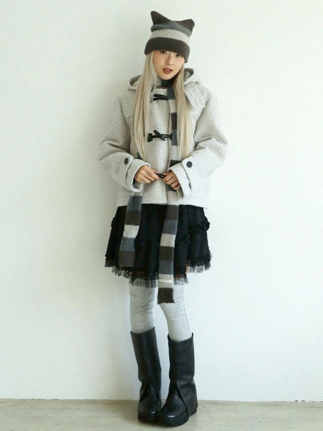 12/21 20:00 発売【Uglyshadow】CURLY DUFFLE COAT
