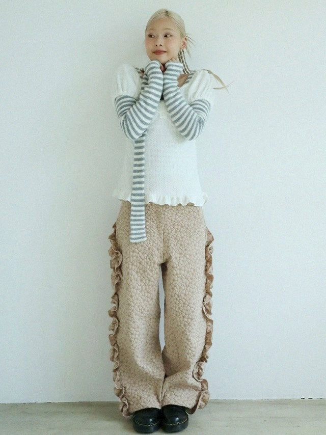 12/21 20:00 発売【Uglyshadow】SOFT SHIRRING T-SHIRT