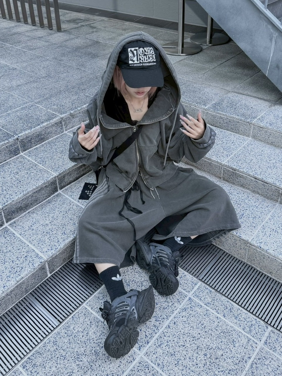 【nmtc +】side line pigment zip up hoodie (2color)