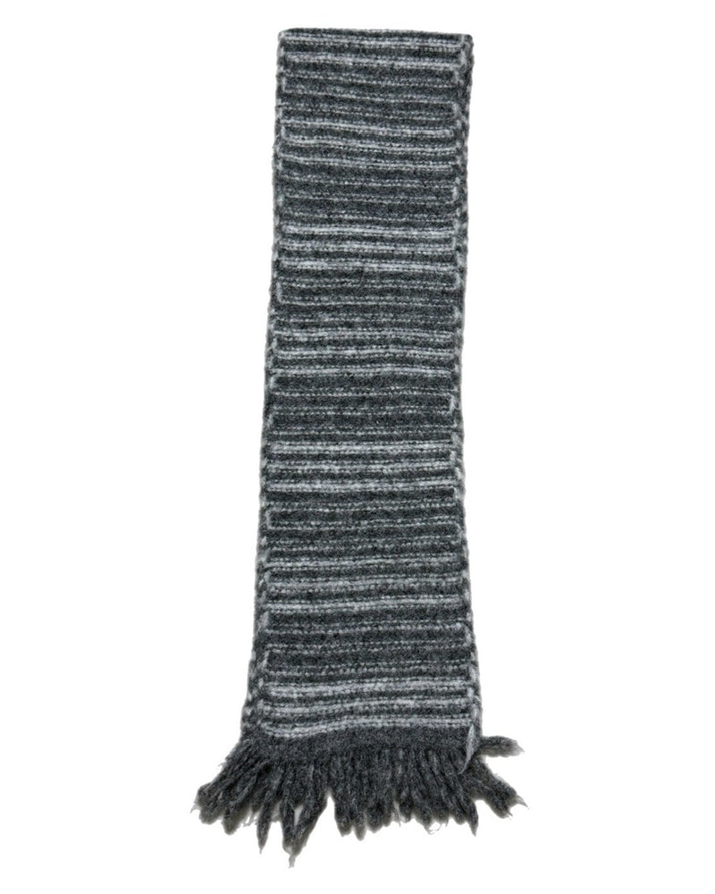 受注制【Chikashitsu +】jelly wool border muffler / 【チカシツプラス】ジェリーウールボーダーマフラー (4color)