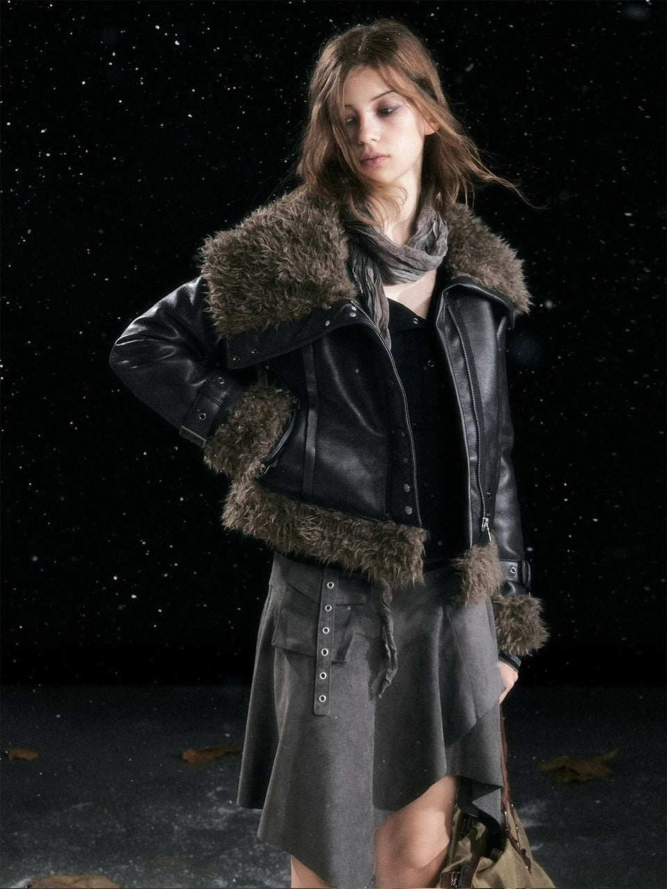 【Cest Nous】Faux Fur-Lined Coat / 【セヌー】ファーラインコーティングジャケット