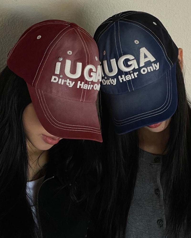 【IUGAMAKARAS】Washed Embroidery Ball Cap