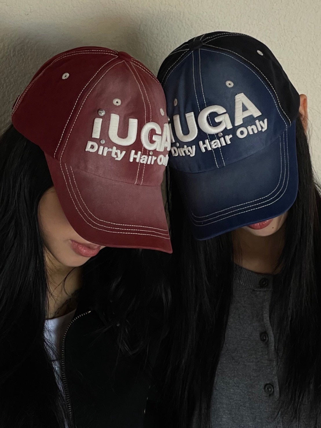 【IUGAMAKARAS】Washed Embroidery Ball Cap