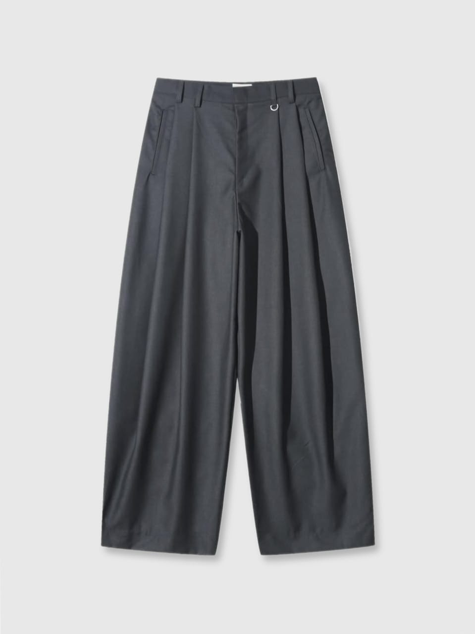 受注制【Chikashitsu +】two-tuck wide slacks / 【チカシツプラス】ツータックワイドスラックス (2color)