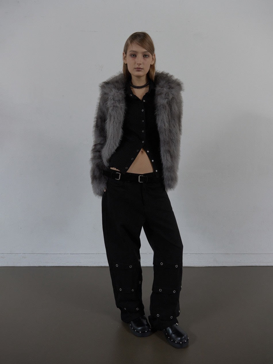 【SETUP‐EXE】FAUX FUR JACKET / 【セットアップエグゼ】ハイネックファージャケット