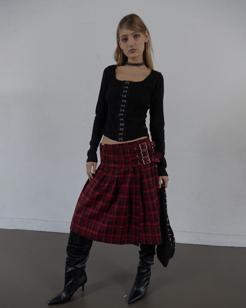 【SETUP‐EXE】HOOK LONG SLEEVE TOP / 【セットアップエグゼ】センターフック長袖Tシャツ