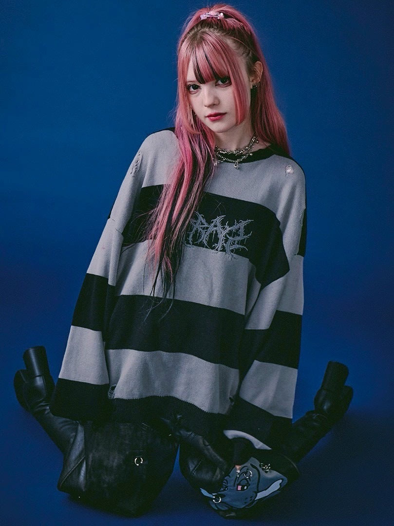 【GALFY】バチバチピアスニット / 【ガルフィー】バチバチピアスニット