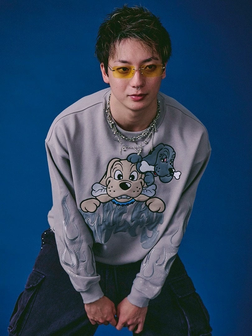 【GALFY】ファイヤーピカピカスウェット / 【ガルフィー】ファイヤーピカピカスウェット