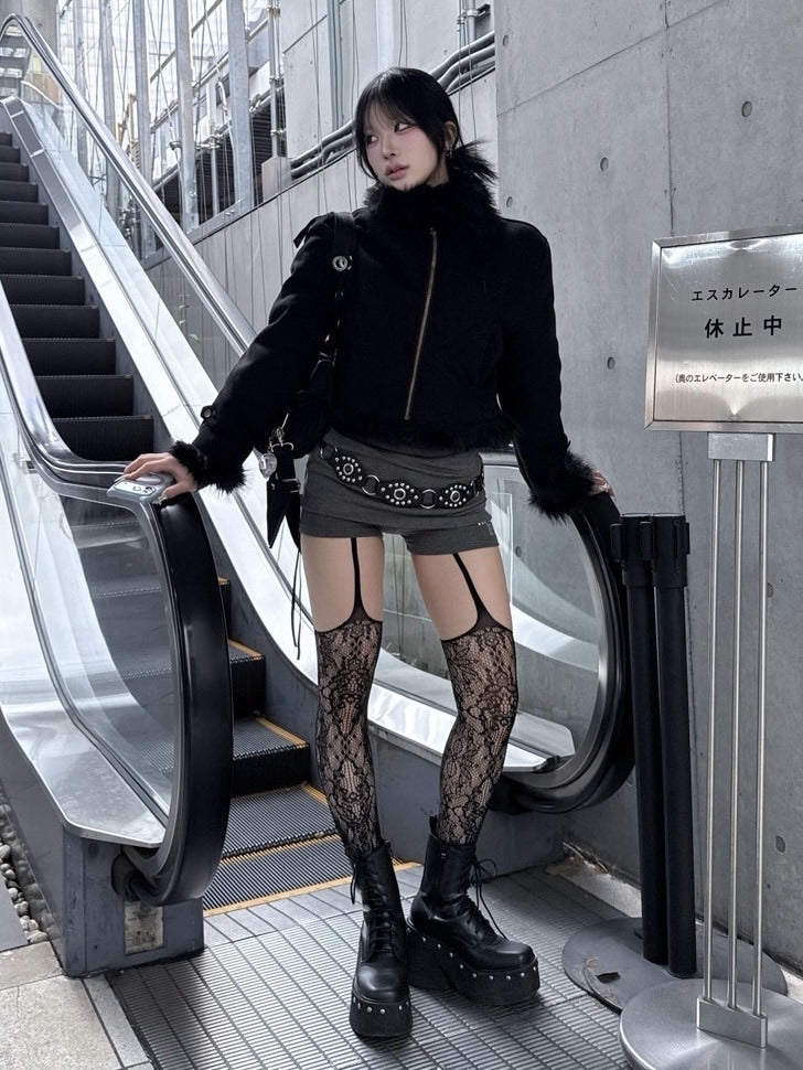 受注制【nmtc+】mouton fur tight jacket (2color) – PRESSING WEB SHOP