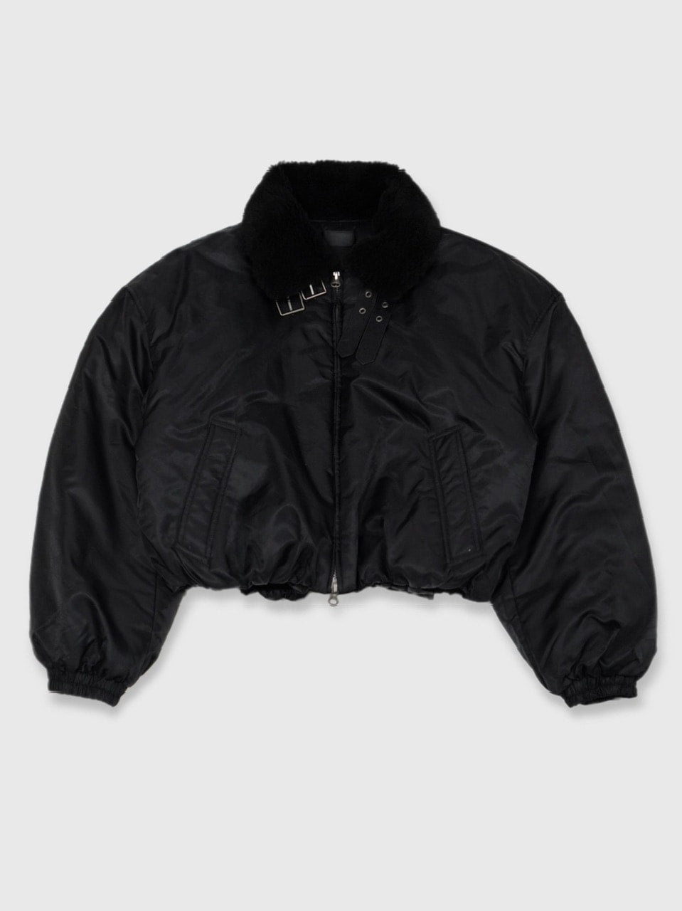 大阪店WEB限定受注制【Chikashitsu +】cropped mouton bomber jacket / 【チカシツプラス】クロップドムートンボンバージャケット