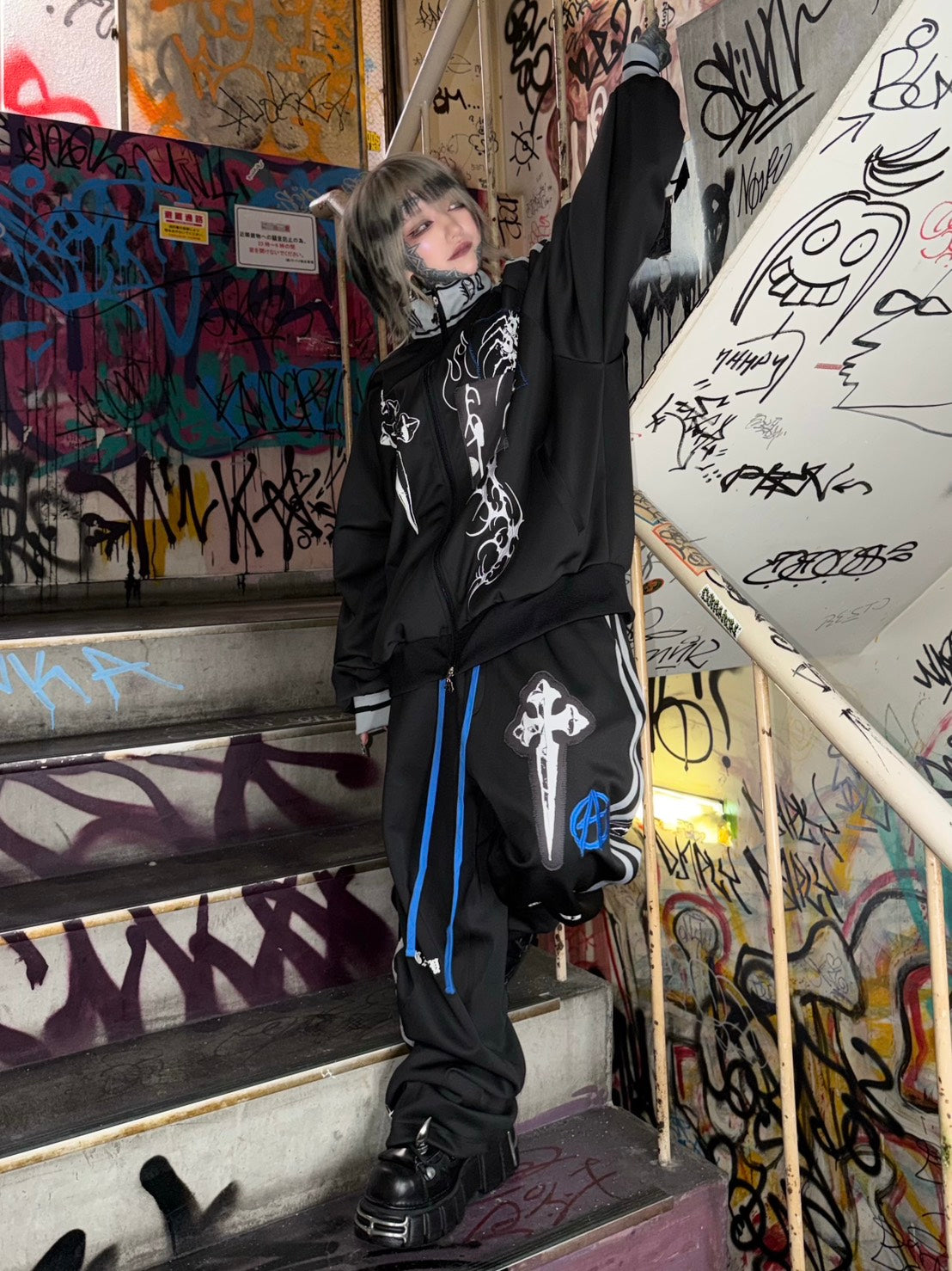 2/8 20:00発売 Pressing限定 【GALFY×CHAPI】コラボセットアップ (2color)