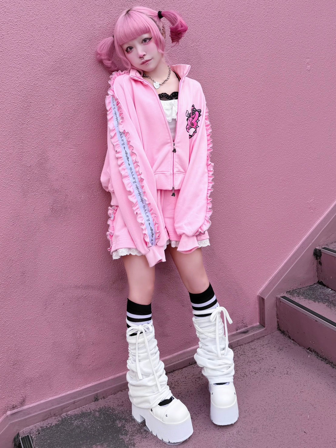 2/8 20:00発売 Pressing限定 【GALFY×kuua】コラボセットアップ (2color)