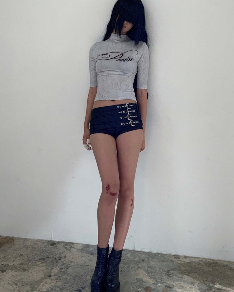 【bonnae】Pain mock neck top