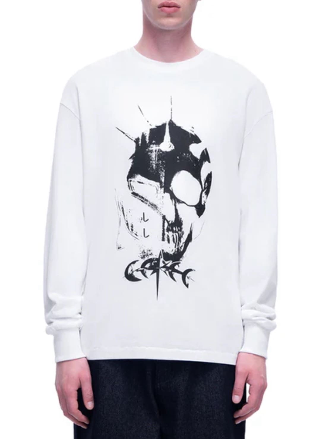 【The Boy Has No Patience】TBHNP LUMINOUS DAWN KNIGHT AND GHOST PRINTED LONG TEE / 【ザボーイハズノーペーシェンス】フロントプリント半袖Tシャツ