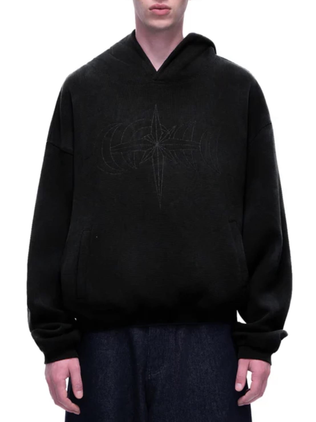 【The Boy Has No Patience】LUMINOUS DAWN EMBROIDERED LOGO HOODIE / 【ザボーイハズノーペーシェンス】ロゴプルオーバーパーカー