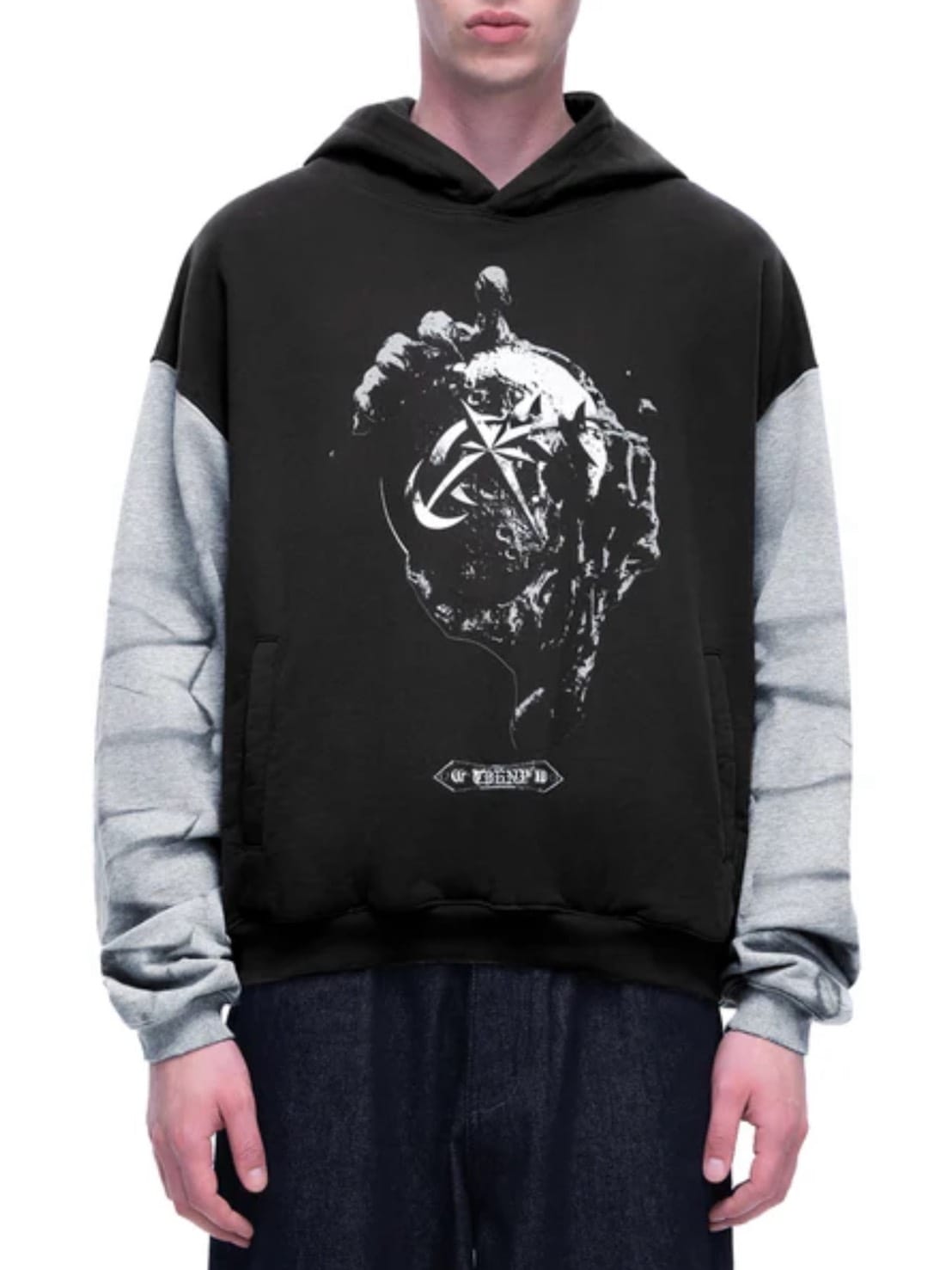 【The Boy Has No Patience】TBHNP LUMINOUS DAWN WASHED PRINTED DESTROYED HOODIE / 【ザボーイハズノーペーシェンス】ウォッシュプリントプルオーバーパーカー